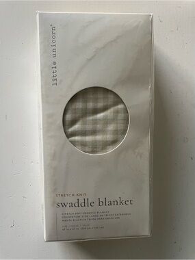 Little Unicorn Stretch Knit Swaddle Blanket in Cream